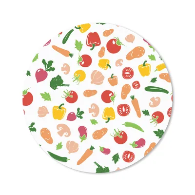 Produktbild von MuchoWow® Mauspad Mousepad Gemüse - Regenbogen - Vegan - Muster 20x20 cm - Mousepads - Maus Mat - Pad - Mausunterlage - Schreibtischmatte