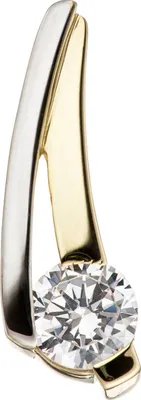 Produktbild von JOBO Anhänger 333 Gold Gelbgold bicolor 1 Zirkonia Goldanhänger