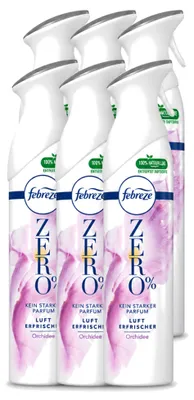 Obrázok produktu pre 6 ks osviežovača vzduchu Febreze Zero % – vôňa orchideí – 300 ml – výhodný balík