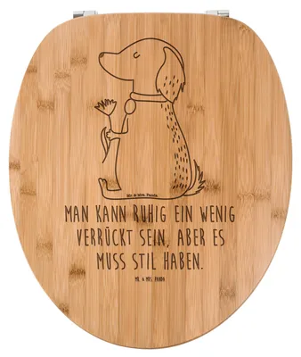 Produktbild von Mr. & Mrs. Panda WC Sitz Hund Blume - Transparent - Geschenk, Süß, WC-Brille, Haha, motiv, Toilettendeckel, Hundebesitzer, Hundespruch, Hunde, Brille, Klobrille
