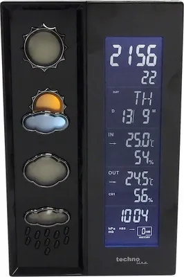 Obrázek produktu pro Technoline WS 6650 - Schwarz - Innen-Hygrometer - Innen-Thermometer - Außen-Hygrometer - Außen-Thermometer - Regensensor - Hygrometer,Thermometer - Hygrometer,Thermometer - F,°C - 30 m