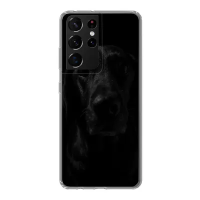 Produktbild von MuchoWow® Handyhülle Schutzhülle Hülle für Samsung Galaxy S21 Ultra Hund - Haustier - Schwarz Silikon Softcase Handy Hülle - Mobiltelefon