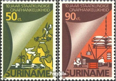 Produktbild von Briefmarken Suriname 1985 Mi 1163-1164 (kompl.Ausg.) postfrisch Unabhängigkeit