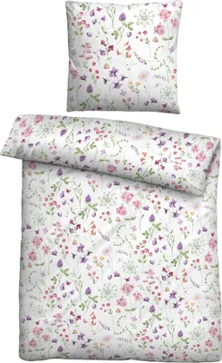 Produktbild von Biberna Garnitur Linon 135x200 cm + 80x80 cm, weiss