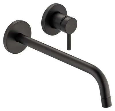Produktbild von Kronenbach Lima 2.0 Black Waschtisch-Wandarmatur 24,5 cm inkl. Grundkörper