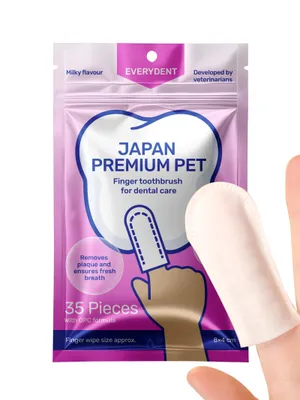 Immagine prodotto di Japan Premium: Cura dentale di alta qualità per cani e gatti – 35 dischetti per la pulizia dei denti, rimuovi il tartaro senza dentifricio, per cani e gatti