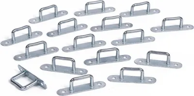 Obrázek produktu pro Sada 16 obdélníkových očí s podložkou (7,3 x 1,2 cm)