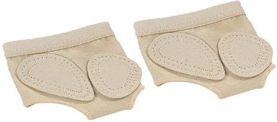 Produktbild von 3 Paar Antirutsch-Vorfußpolster, Beige, Mittelgröße, für Tanzschuhe