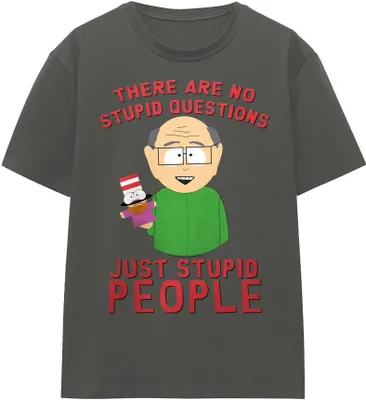 Produktbild von South Park - "No Stupid Questions" T-Shirt für Herren/Damen Uni TV15963 (XXL) (Holzkohle)