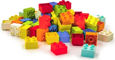 Produktbild von LEGO Duplo: 2x2 Bausteine, bunt gemischt, 100x