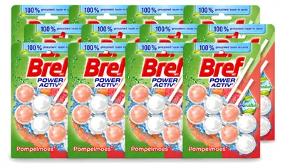 Produktbild von 12 x Bref Pronature Toiletblock Grapefruit 2 x 50 g - Vorteilspackung - 12 Stücke