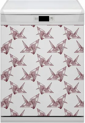 Produktbild von Geschirrspüle Magnet für Spülmaschine Magnetmatte Küche Magnete  Dekorative 60x80 cm  - Vögel Origami