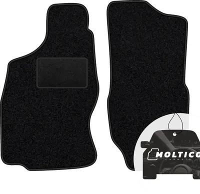 Produktbild von moto-MOLTICO Vorne Fußmatten Auto Velours Autoteppiche Schwarz Automatten Set 2-teilig passend für Nissan Terano II 1993-2003