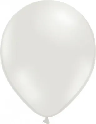 Zdjęcie produktu dla Metaliczne balony do dekoracji imprez 100 sztuk białe 30 cm - jeden rozmiar dla wszystkich