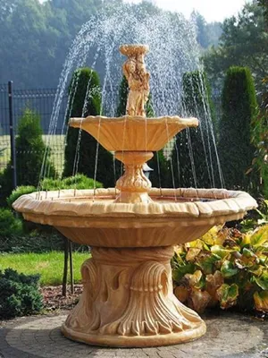 Zdjęcie produktu dla Casa Padrino Secesyjna Fontanna Kobieta z Misą Beżowa Ø 155 x wys. 190 cm - Wspaniała fontanna ogrodowa - Fontanna do dekoracji ogrodu - Akcesoria do dekoracji ogrodu w stylu barokowym i secesyjnym