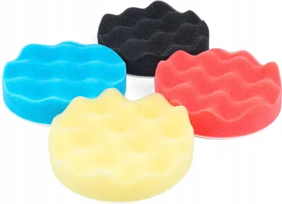 Produktbild von Polierpad-Set Klett 4 Stück 125 mm AMIO-03710 für Auto Lackpflege