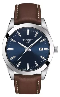 Obrázek produktu pro Tissot Gentleman Quartz s modrým ciferníkem, 40 mm, kožený řemínek