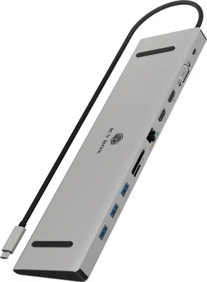 Obrázok produktu pre ICY BOX IB-DK2106a-CPD Docking Station USB-C 3.0 3x USB-A 3.0 2x HDMI VGA LAN Klinke
