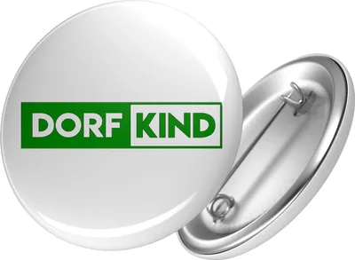 Produktbild von Hellweg Druckerei Anstecker Dorfkind Modern Geschenk Ansteck Pin Größe 59mm Dorfkind Modern Accessoire