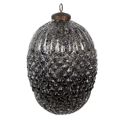 Immagine prodotto di Guaina natalizia Clayre & Eef Ø 13x18 cm in vetro nero