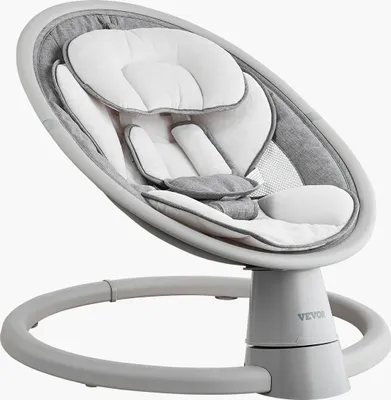 A baby swing is shown against a white background.