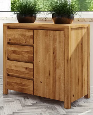 Produktbild von Kommode Tasman 12 Wildeiche massiv geölt - Abmessungen: 77 x 80 x 45 cm (H x B x T)