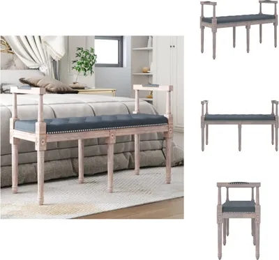 Obrázek produktu pro vidaXL Lavice tmavě šedá 110x40x70 cm sametová - Lavice