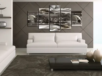 Image de Tableau acoustique Ville de New York 200 x 100 cm Tableaux Mousse acoustique Absorbeur acoustique haute performance Toile insonorisante 5 pièces Tableau mural Acoustique intérieure Isolation acoustique d-A-0040-b-n