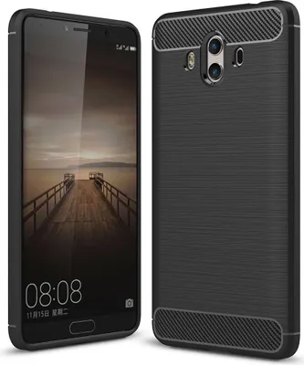 Produktbild von Huawei Mate 10 TPU Case Carbon Fiber Optik Brushed Schutz Hülle Schwarz