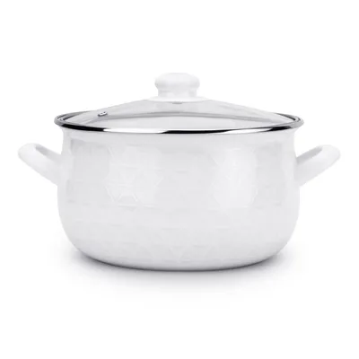 Image de Casserole Émaillée Pyza Diamond Avec Couvercle 22 Cm 5,3 L