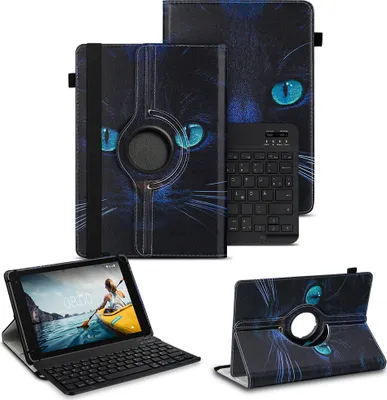 Produktbild von Schutzhülle für VALE Tablet V10E / V10A Bluetooth Hülle Tasche QWERTZ TastaturFarben:Motiv 3