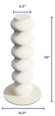 Immagine prodotto di Tiragraffi per gatti - Arco da arrampicata - 3 livelli - Legno - Taglia L - Per affilare gli artigli e giocare - Bianco