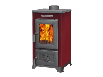 Obrázek produktu pro Hosseven, krbová kamna na TP, 9008 mini bordó, 7,09 kW, průměr 130 mm