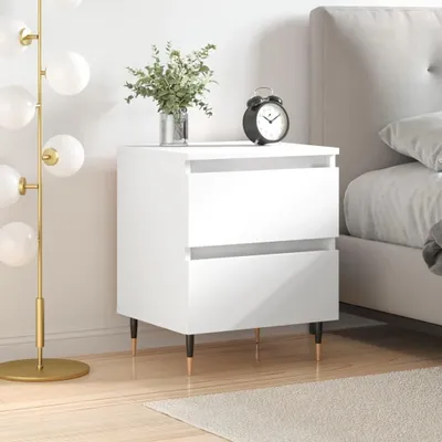 Obrázok produktu pre vidaXL Nočný stolík biely 40x35x50 cm Materiál drevo