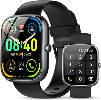 Smartwatch mit Telefonfunktion, 115+Sportmodi Sportuhr, IP68 Fitness Tracker mit Herzfrequenz SpO2 Schlafmonitor Schrittzähler für Android iOS