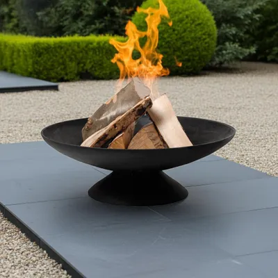Produktbild von Feuerschale Indio schwarz 60 cm Garten Grill Outdoor Feuerstelle Feuerkorb