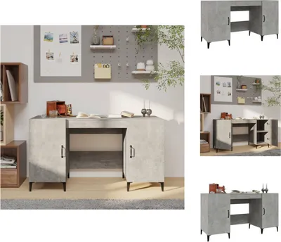 Immagine prodotto di vidaXL Scrivania grigio cemento 140x50x75 cm in legno - Scrivanie