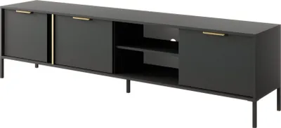 Produktbild von Furniture24 Fernsehschrank Lars F Tv-Schrank 203 X 53 X 39,5 Cm Lowboard 3 Türiger Unterschrank