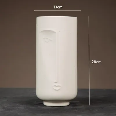 Produktbild von Blumenvase, 13 x 28 cm, weiß