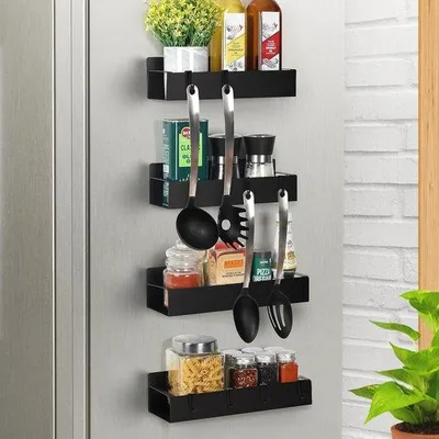 Produktbild von Famanu Kräuterregal - 4 Stück - Magnetisches Kräuterorganizer - Platzsparend
