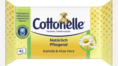Produktbild von Cottonelle Feuchtes Toilettenpapier mit Kamille & Aloe Vera 42 Tücher