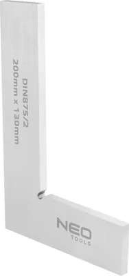 Produktbild von NEO TOOLS Winkeleisen DIN875/2, 200x130mm, Winkelbestimmung, gehärteter Kohlenstoffstahl