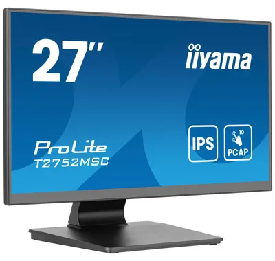 Obrázek produktu pro iiyama ProLite T2752MSC-B1AG, 68,6 cm (27"), 1920 x 1080 px, Full HD, LED, 5 ms, Černá
