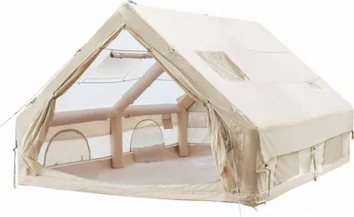 Produktbild von Izrielar Aufblasbares Campingzelt für Outdoor – Großes Familienzelt mit Baldachin, 300x400x210cm