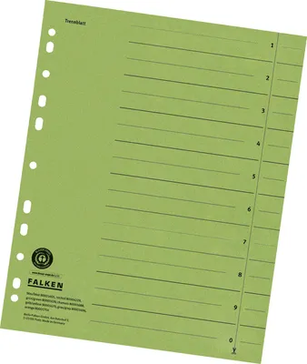 Image de FALKEN 80001639 Trennblatt,230 G,100St. grün