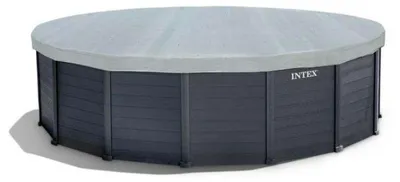 Produktbild von Intex Pool Abdeckplane Graphite Panel Ø 478 cm Mit Ablauflöchern