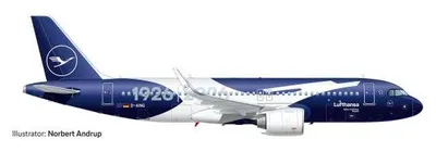 Produktbild von Herpa Snap Wings 1:200 Airbus A 320neo Lufthansa 100 Jahre 615105