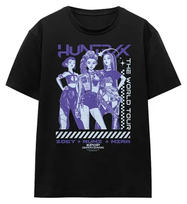 Imagen del producto de Camiseta para mujer "Huntrix World Tour" de K-Pop Demon Hunters, modelo TV42491 (talla XL), color