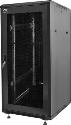 Zdjęcie produktu dla Szafa Rack NETBERG 19" 28U 600x800mm serwerowa instalacyjna na elektronikę stojąca drzwi perforowane czarna