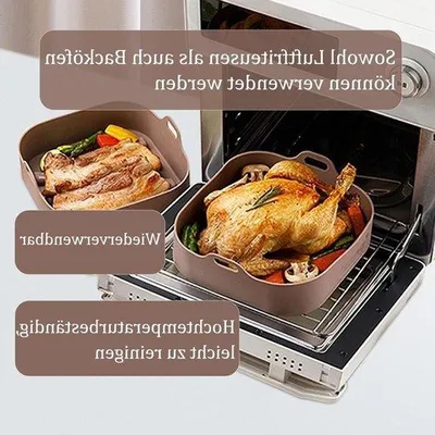 Obrázek produktu pro Silikonové doplňky do fritézy v černé barvě s nepřilnavým povrchem